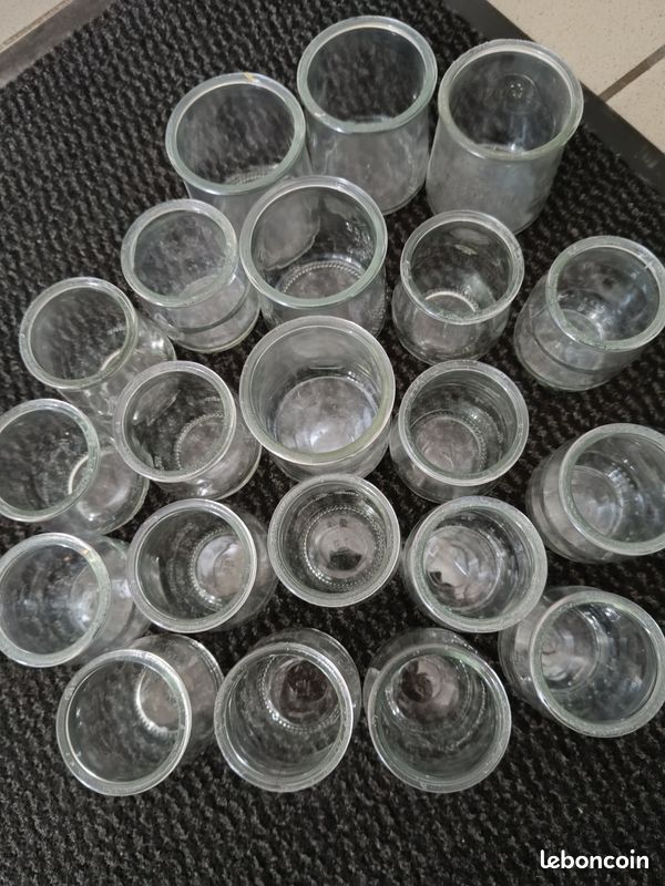 20 pots de yaourt en verre (image 1)