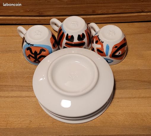 Illy Art Collection – A.R. Penck - 1997 - "Roma Aeterna" - Coffee Set For 6 Porcelain