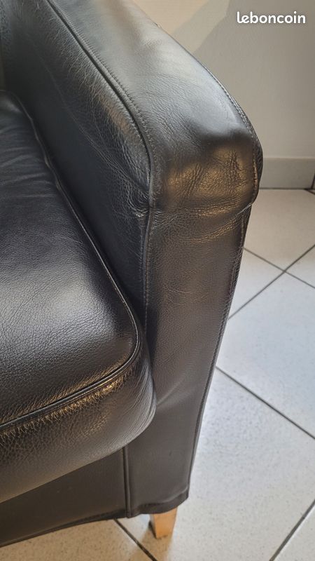 2 fauteuils+canapé convertible cuir 1000 A Debattre (image 5)