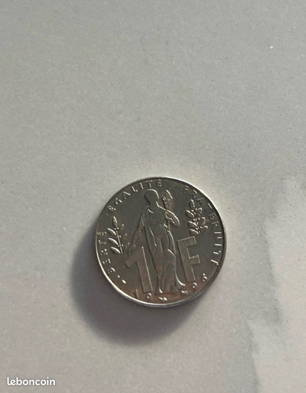 Collection, ancien, vintage Lot pièces 1 francs jaques rueff 1996, Charles de Gaulle 1958-1988 (image 13)