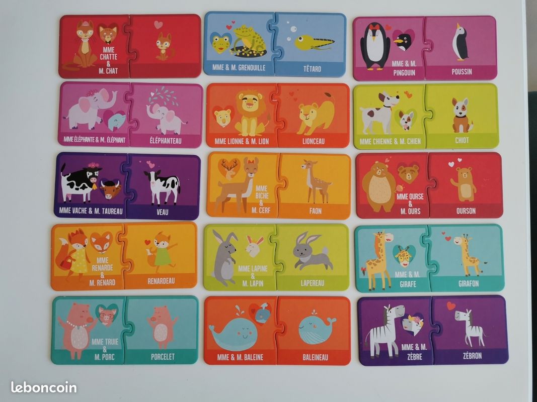Cartes éducatives - Les animaux - Jeu 2 Momes (image 2)