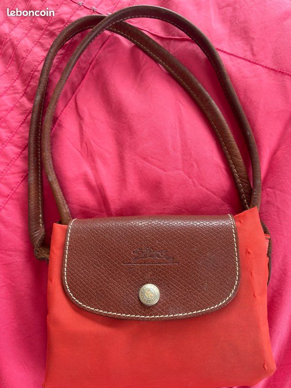 Sac longchamp en toile pliable vintage (image 6)