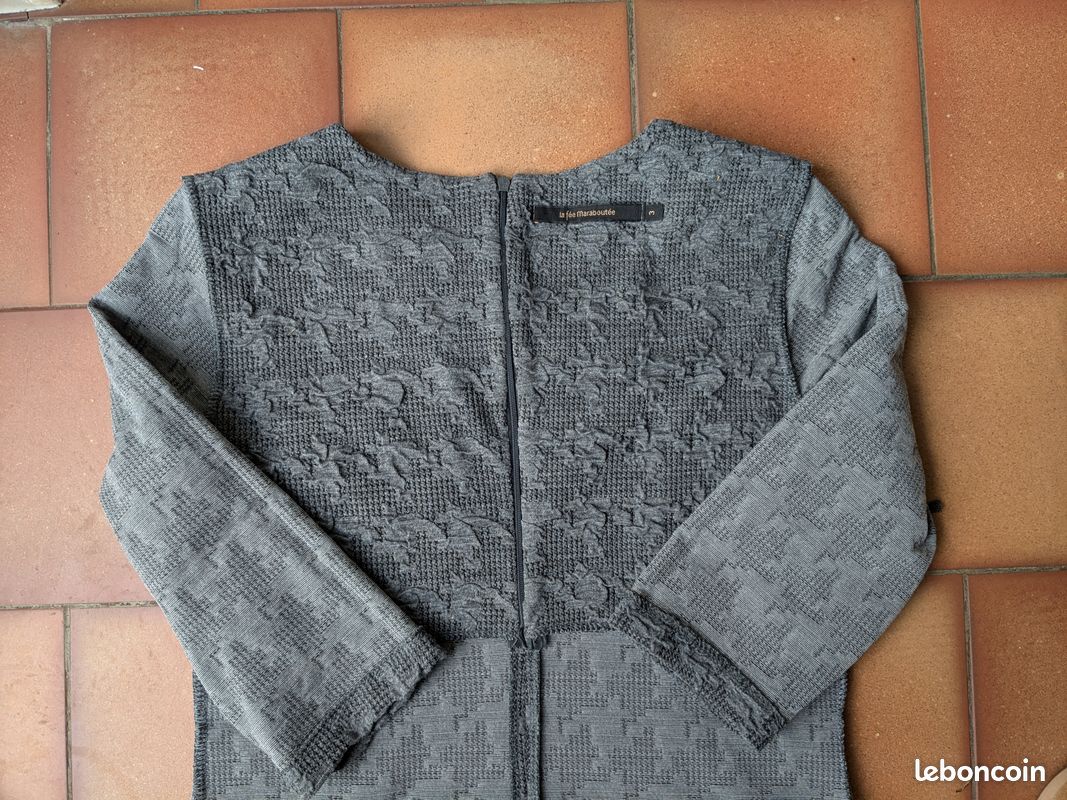 Robe de mi-saison La Fée Maraboutée Grise T42 TBE (image 6)