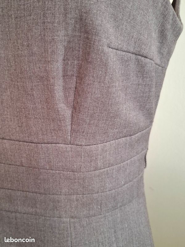 Superbe robe chasuble gris clair H&M taille 40 (image 5)