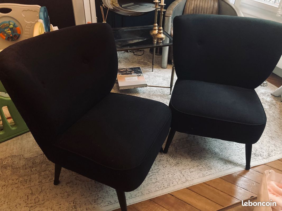 2 x fauteuils Franck ampm noir (image 5)