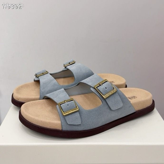 Brunello Cucinelli daim bleu clair neuves (image 1)
