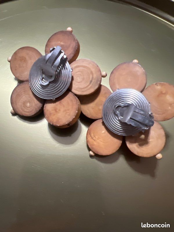 Boucle d’oreille bois (image 2)
