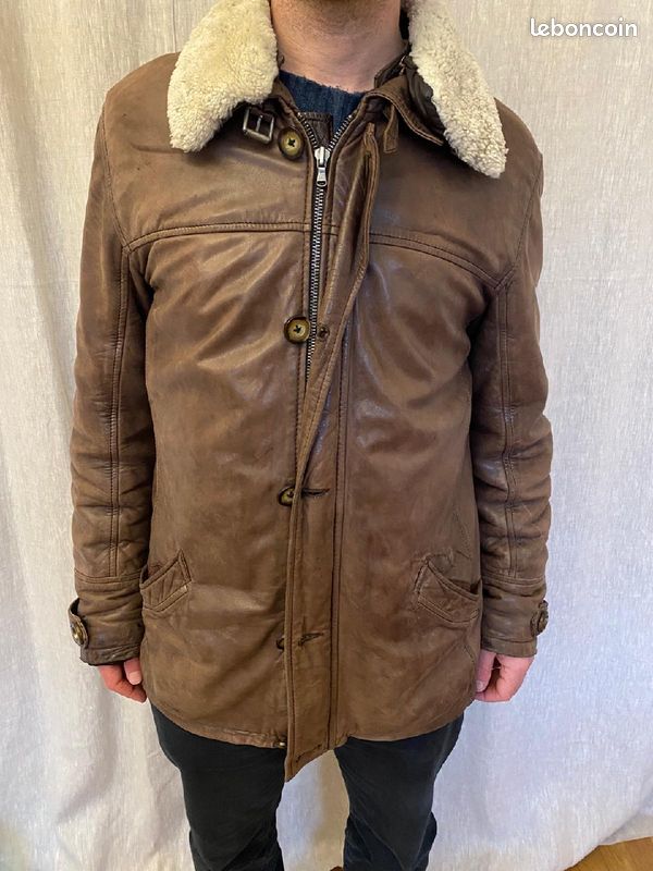 Blouson homme cuir plongé (image 2)