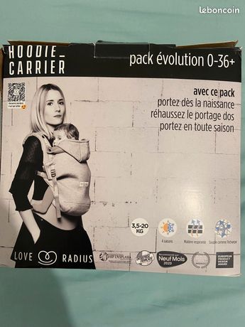 Love Radius : Porte bébé Physiologique 'Hoodie Carrier Pack