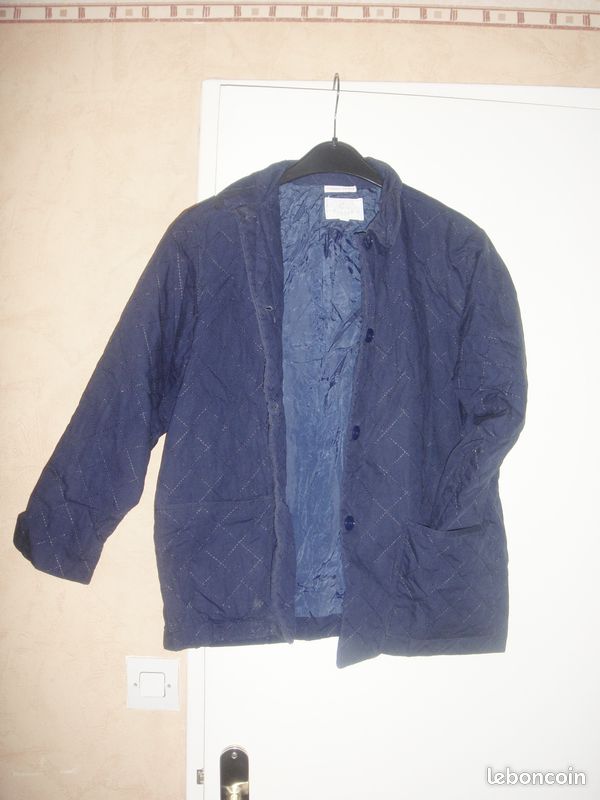 Veste matelassée mi-saison bleu marine (image 1)