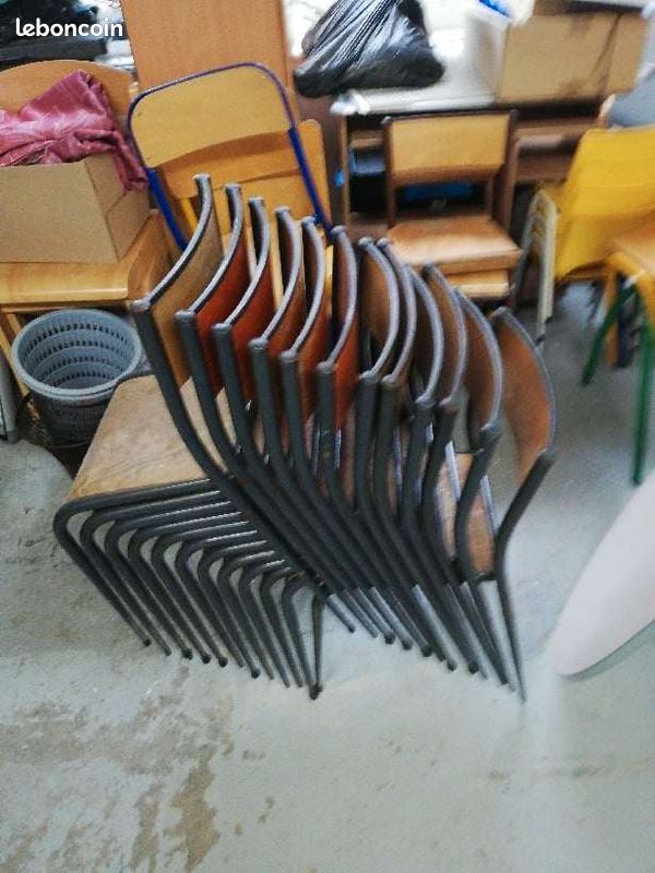 Chaises d'écoliers vintage Mullca 510 (image 3)