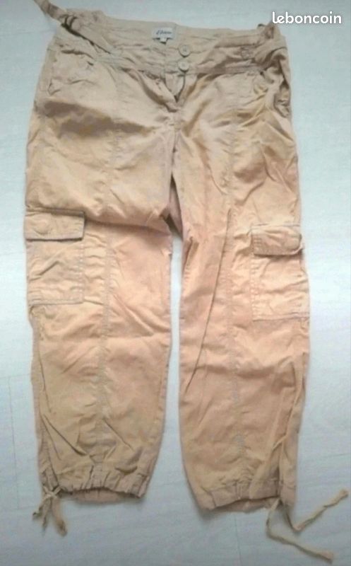 Pantacourt cargo beige (image 1)