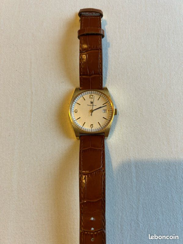 Montre Lip 1960 Mécanique Doré, Cadran Blanc, Aiguilles Dauphine - Occasion Bon Fonctionnement