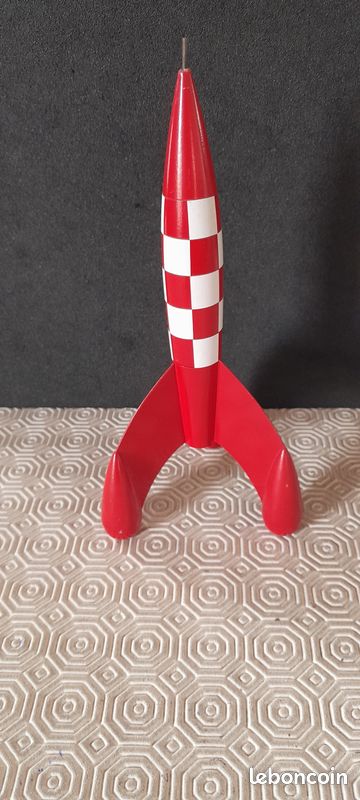 Fusée Artisanale 54cm – Style Tintin (Objectif Lune) – Occasion