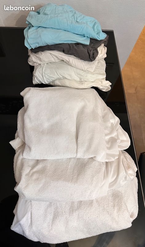 Protège matelas + draps housse 60x120 (image 1)