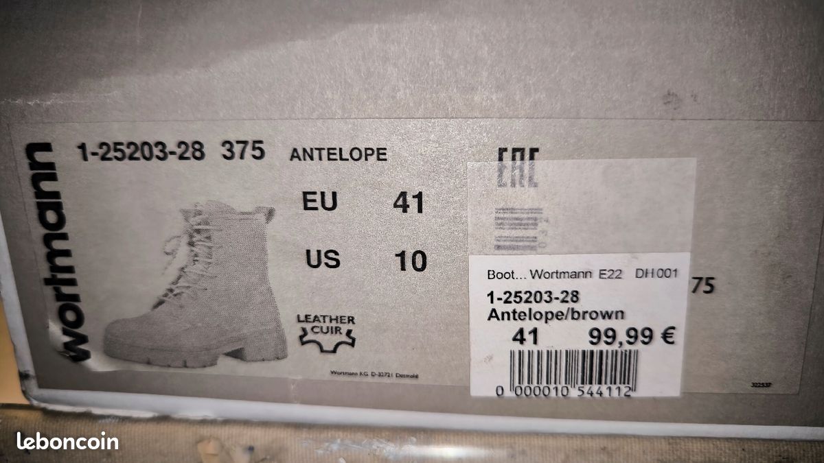 Bottines femme TOUT CUIR Tamaris NEUVES (image 3)