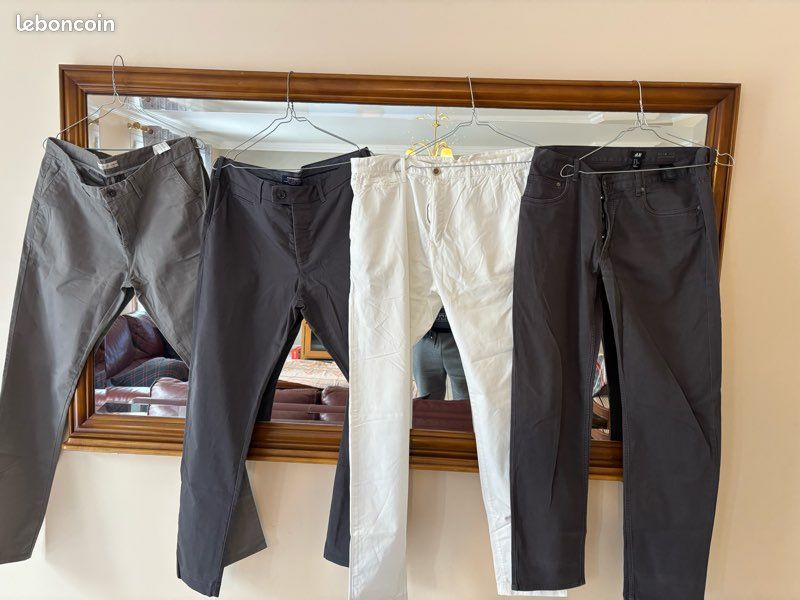 pantalons taille 48 homme de marque esprit, celio h&m, superdry
