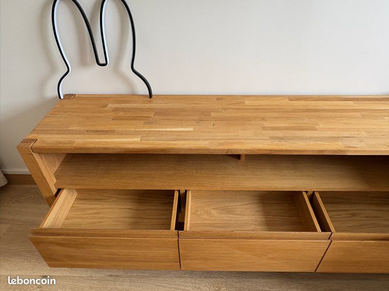 Meuble TV chêne 160cm ADELITA La redoute (image 4)