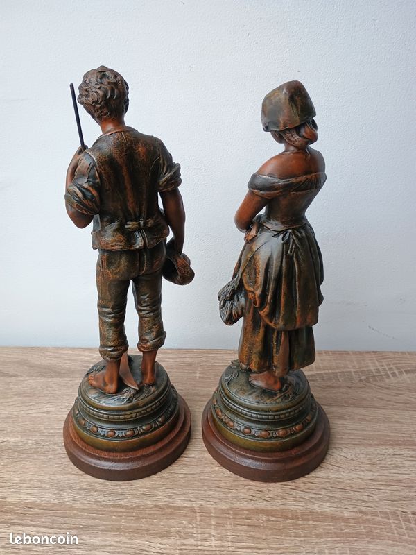 Sculptures en régule l'angélus d'après Adrien Gaudez (image 8)