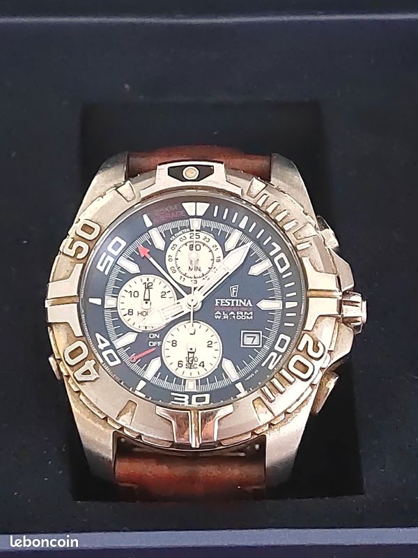 Montre FESTINA chrono bike 16095 bracelet cuir (image 1)