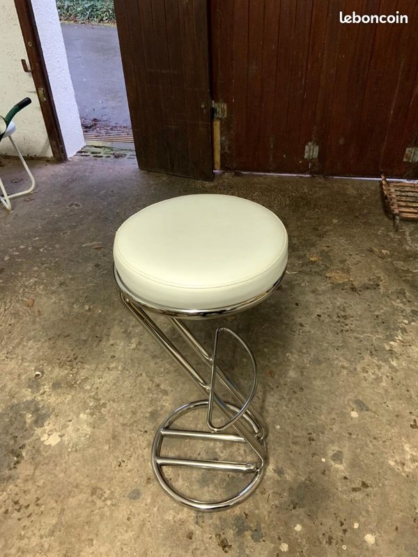 Tabouret de bar cuir (image 1)