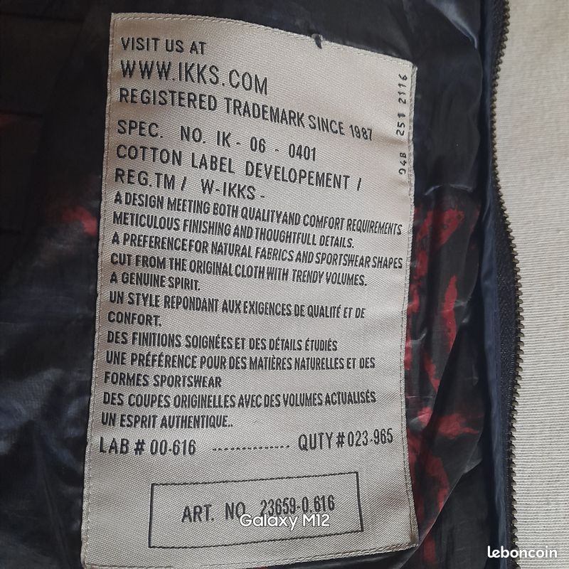 Veste Légère IKKS Taille 36 Marron - Occasion Très Bon État (TBE) - Coton Fermeture Boutons