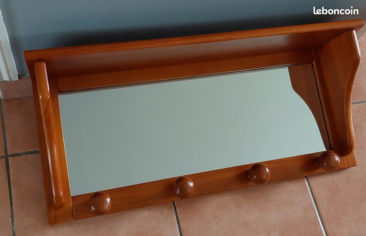 Vestiaire mural avec miroir 66 cm (image 1)