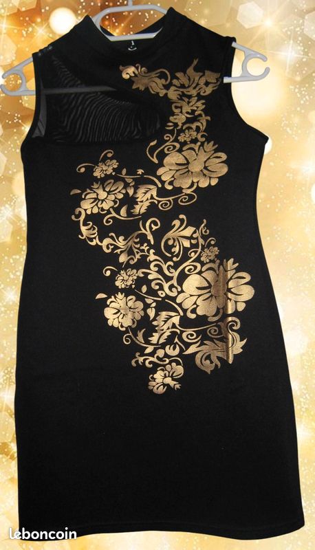 Robe courte noir/doré 36 (image 4)