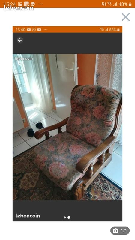 Fauteuil bois massif (image 2)