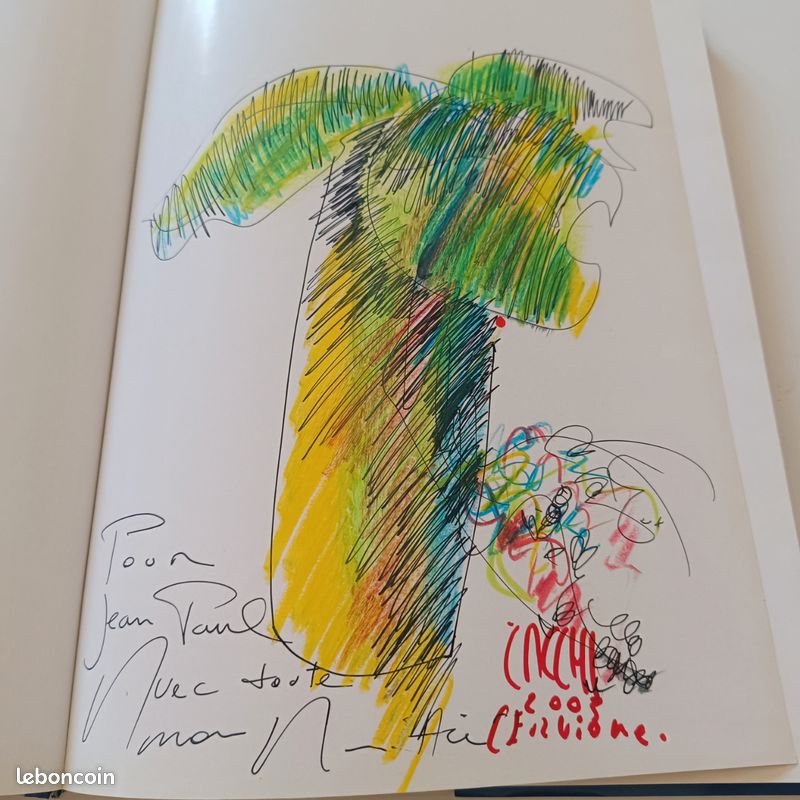 Dessin original du peintre Jean Marie Zacchi sur monographie (image 1)