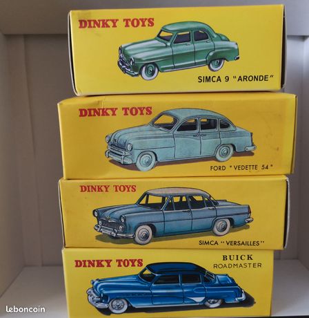 Lot De 3 Voitures Dinky/Atlas Série 1 - Modèles #181/24M/531, Sans Boîtes, échelle 1:43, Occasion