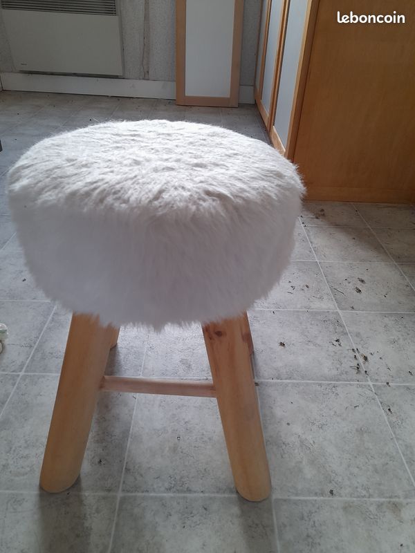 Petit tabouret blanc (image 2)