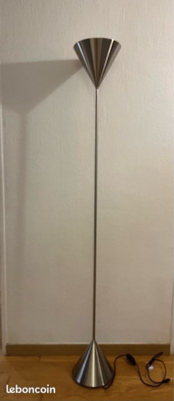 Elegant Designs Ensemble De 3 Lampes Modernes Coniques, Nickel Brossé