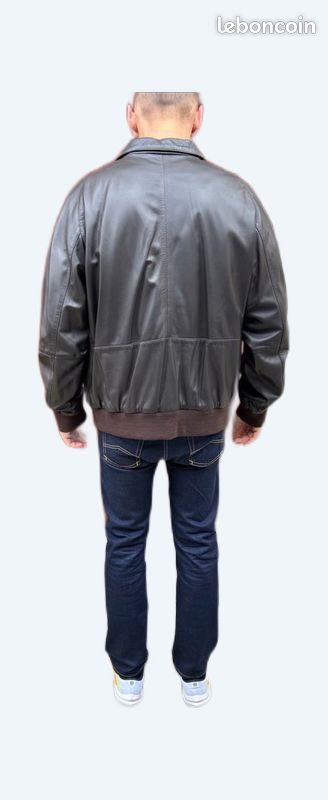 Blouson Cuir Façonnable XXL neuf (image 1)