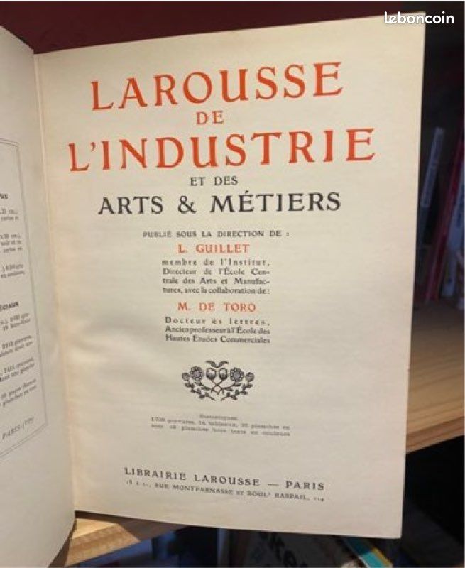 Livre Larousse de l’industrie et des arts et métiers (image 3)