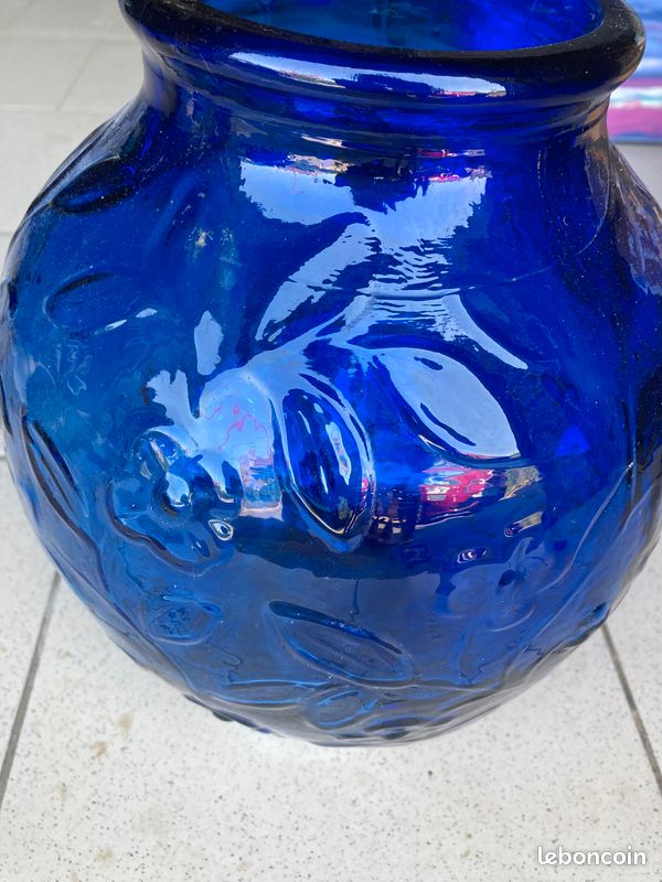 Vase en verre décor végétal (image 2)
