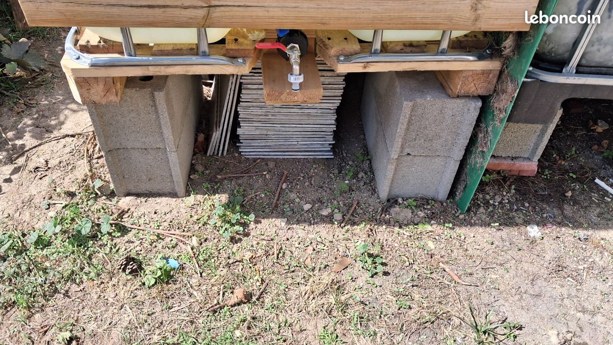 Cuve jardin 1000l avec vanne pour raccord rapide (image 2)