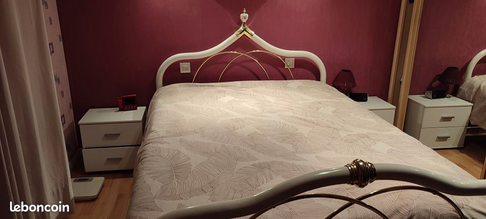 Lit 2 pl + table de nuit (image 1)