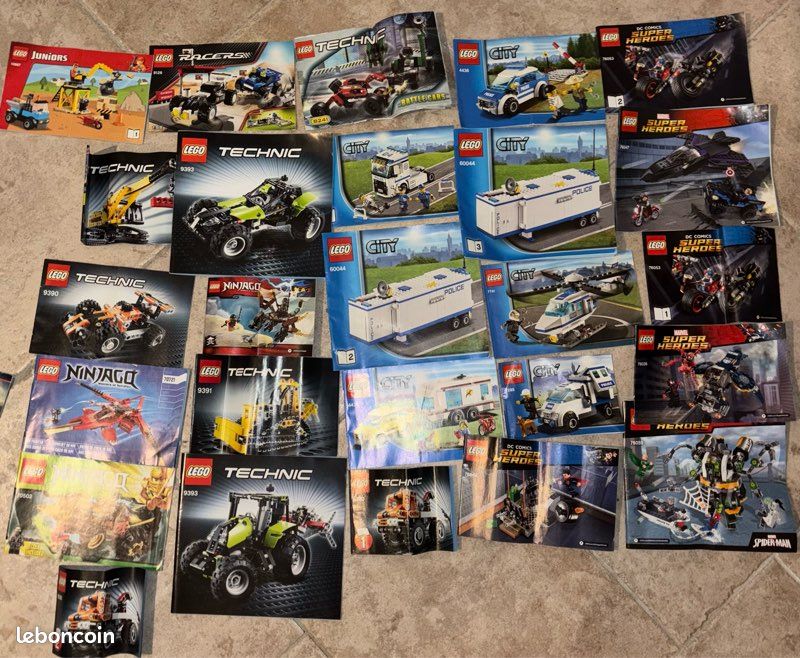 Lot LEGO trié notices – Technic, Ninjago, Creator, City… Jeux
