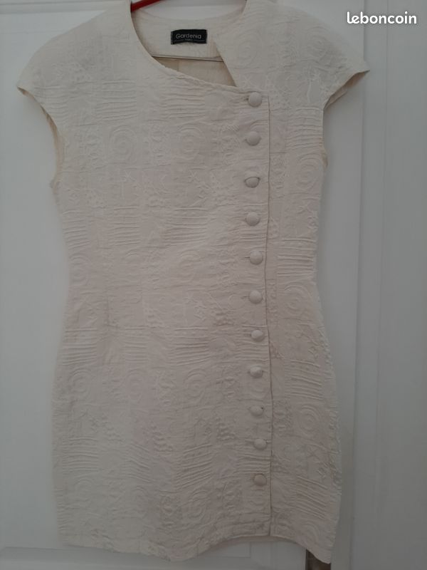 ROBE été courte encolure originale/ T 38/ T 2 / GARDENIA PARIS (image 1)