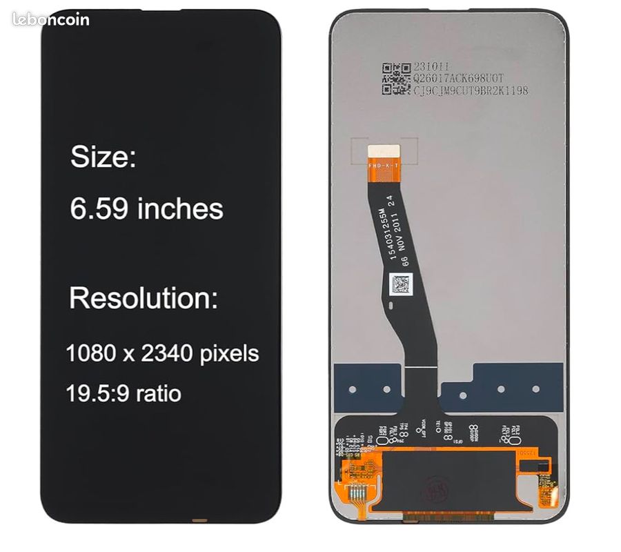 Écran huawei Y9 + vitre de protection (image 2)