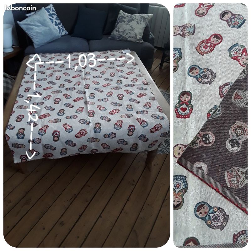 đCOUPONâïž superbe Tissu d'ameublement - Matriochkas (image 2)