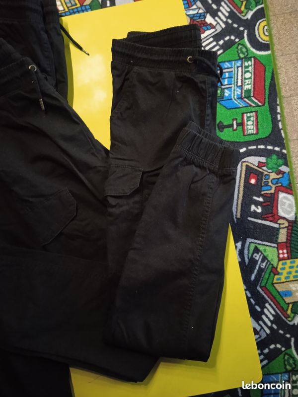 4 pantalons noirs jogger 14 ans (image 2)