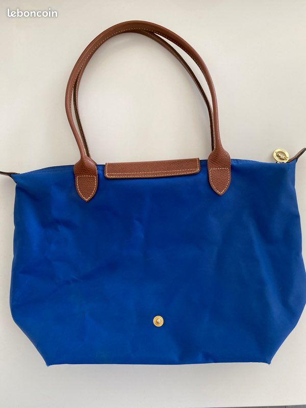 Sac Longchamp Pliage bleu taille S (image 4)