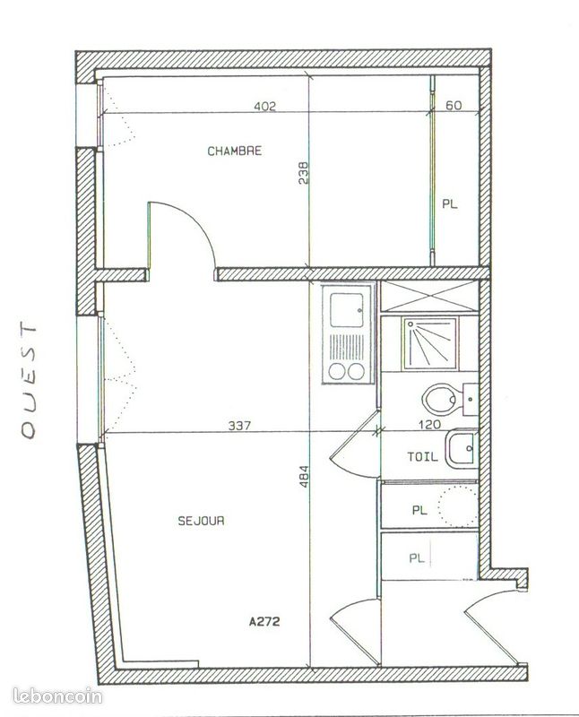 Appartement 2 pièces 32 m² · à Saint-Grégoire · 32,5 m² · 525 €/mois