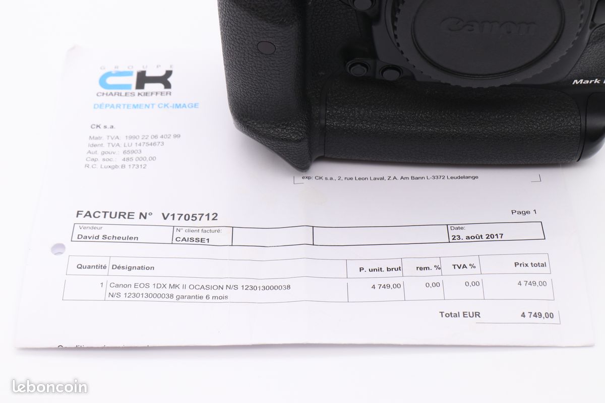 Canon EOS-1DX - 830 000 Déclenchements, Bon état (boîtier Numérique)