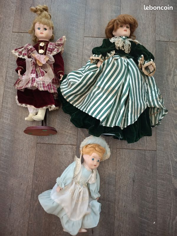 Grande Poupée En Porcelaine De Collection 45 Cm – Vintage – Très Joli Visage
