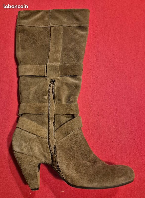 Bottes nubuck daim taille 40 (image 2)