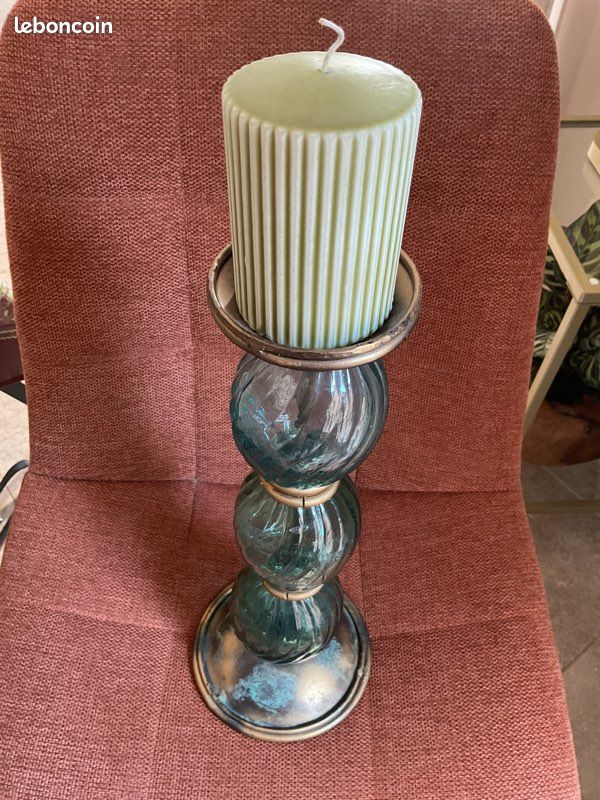 Mini bougeoirs en verre rouge, bougeoir conique, petit bougeoir photophore, ci-après porte-chandelier, décor de Noël, verre vert  15