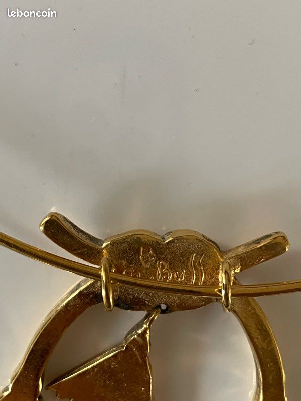 Collier Vintage Signé Michel Buffet - Argent Et Symboles - Occasion En Excellent état